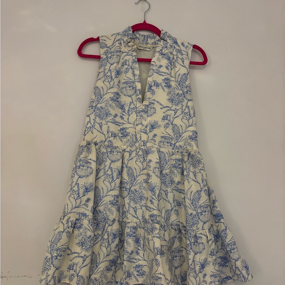 Amanda Uprichard Blue floral mini dress